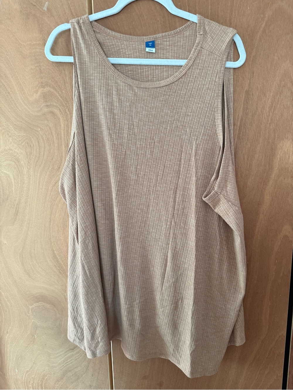 Old Navy Ribbed Scoop Tank Top - Taupe